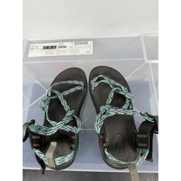 Chaco Z/1 Classic Sandals – Women’s Size 8 – Green Chevron Straps – Adjustable - Picture 3 of 5